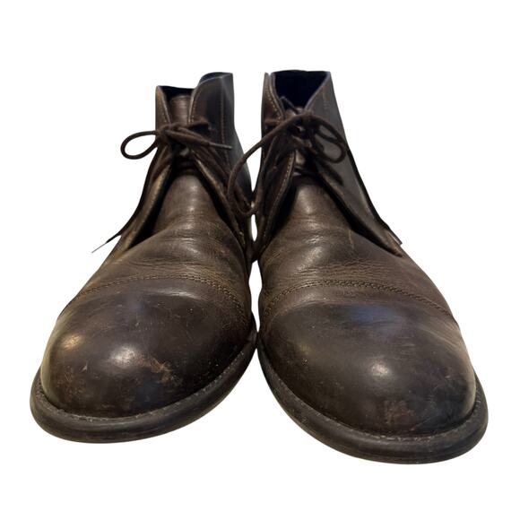 Stafford brown low top lace up casual dress boots for men - Size 8 - Picture 1 of 11